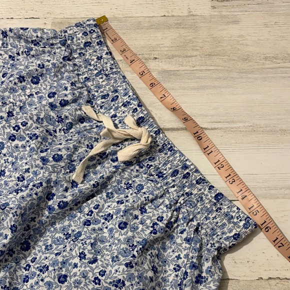 Apiece Apart High Waist Floral Blue Shorts Size Large - Picture 9 of 11